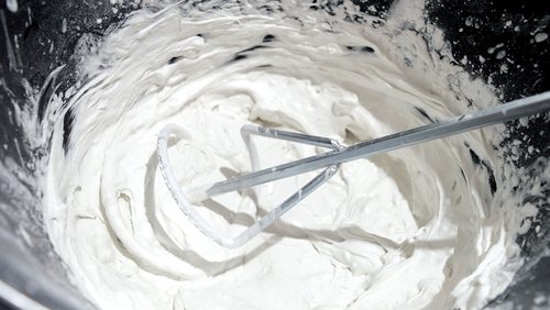Construction,White,Gypsum,Putty.,A,Metal,Mixer,Mixes,The,Gypsum
